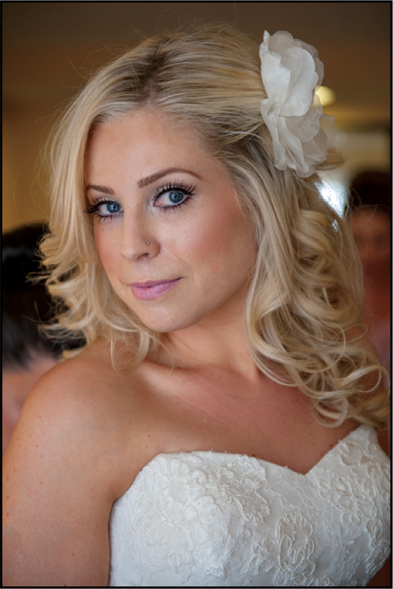 Bride image after edits with Healing tools