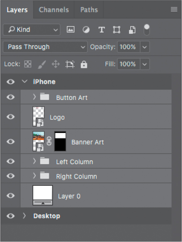 Selecting layers to edit