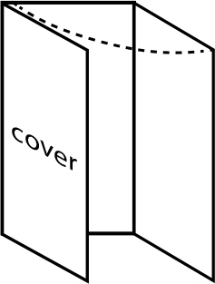 A figure shows a trifold layout of the cover page.