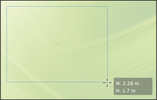 A snapshot of a page with a rectangle of width 2.26 inches and height 1.7 inches.