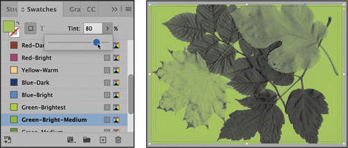 Two screenshots show the use of Swatch panel.