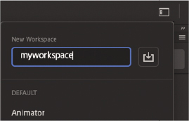 A screenshot shows myworkspace entered under the field named New Workspace.