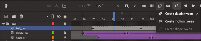A screenshot of the timeline panel to insert a keyframe is shown.