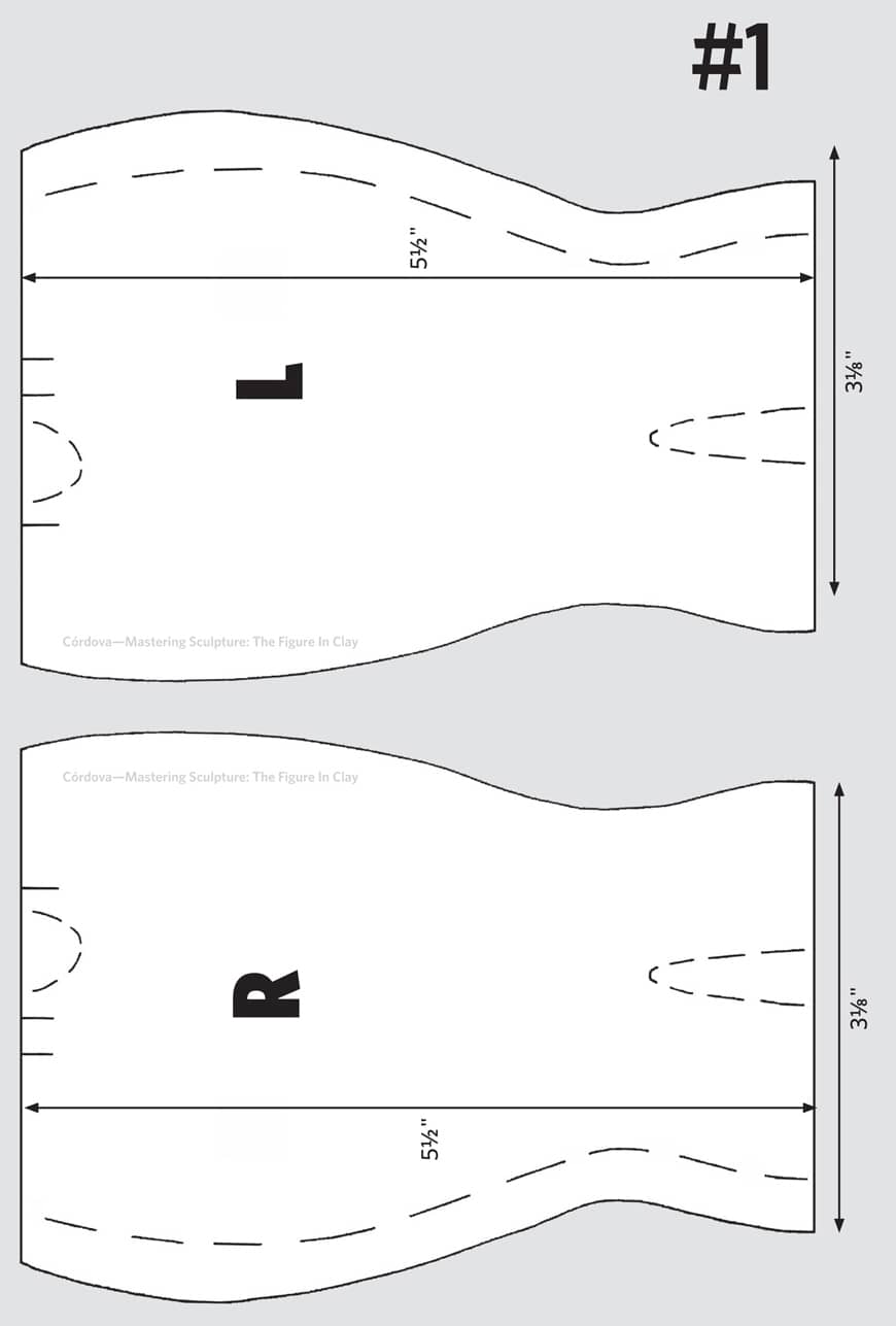 R L#1 51/2" 31/8" 31/8" Córdova—Mastering Sculpture: The Figure In Clay Córdova—Mastering Sculpture: The Figure In Clay