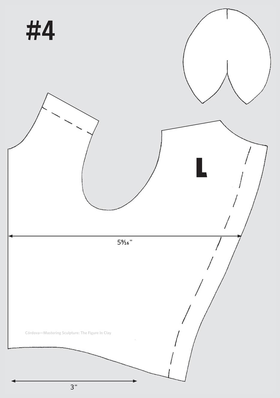 #4 L 5 9/16" Córdova—Mastering Sculpture: The Figure In Clay 3"