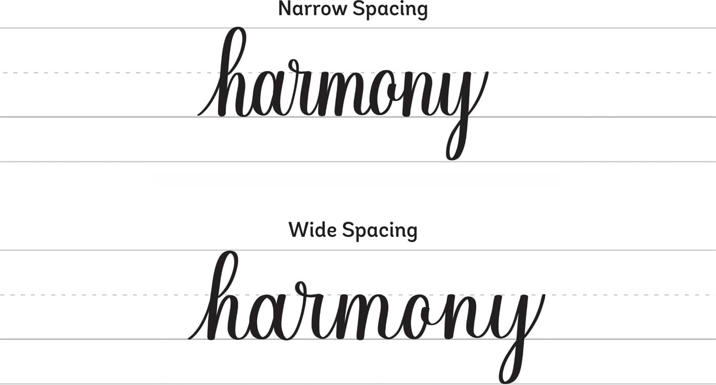 Narrow Spacing Wide Spacing