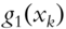 g 1 left-parenthesis x Subscript k Baseline right-parenthesis