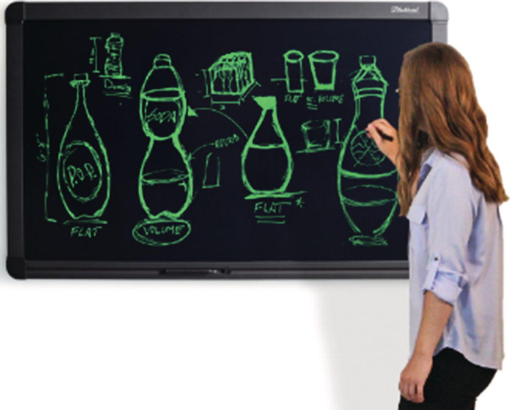 Schematic illustration of 55-inch diagonal bistable writing tablet.