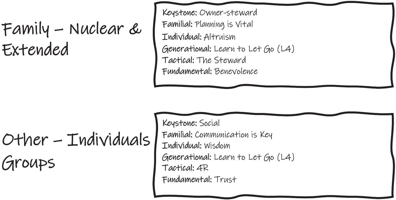 Schematic illustration of populating the asset, wealth, and estate categories using the frameworks.