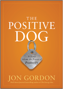 An illustration of a book, The Positive Dog.