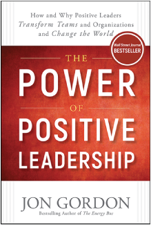 An illustration of a book, The Power of Positive Leadership.