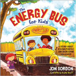 An illustration of a book, The Energy Bus for Kids.