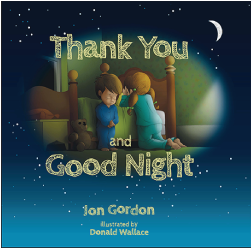 An illustration of a book, Thank You and Good Night.