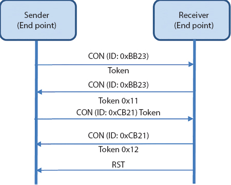 Schematic illustration of the confirmable message passing mechanism.
