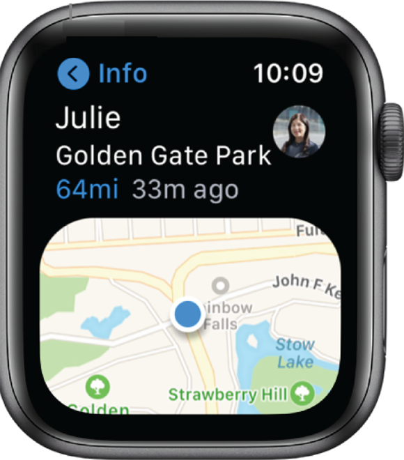 Photo depicts Find People app on your Apple Watch is handy for finding friends.