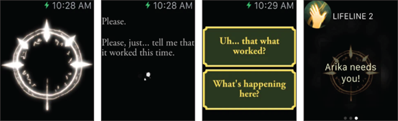 Snapshots of Lifeline 2 is a gripping text adventure that will have you glued to your Apple Watch.