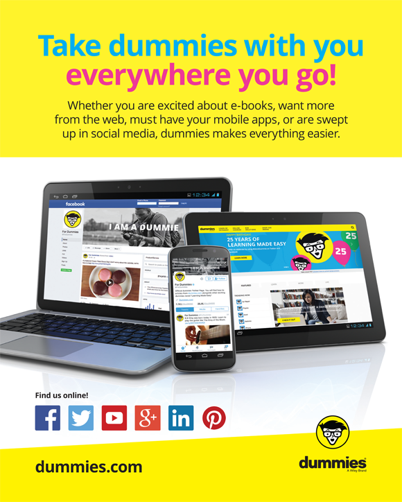 Take social media and apps dummies with you everywhere you go. Find us online at dummies.com.