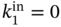 k 1 Superscript in Baseline equals 0