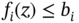 f Subscript i Baseline left-parenthesis z right-parenthesis less-than-or-equal-to b Subscript i
