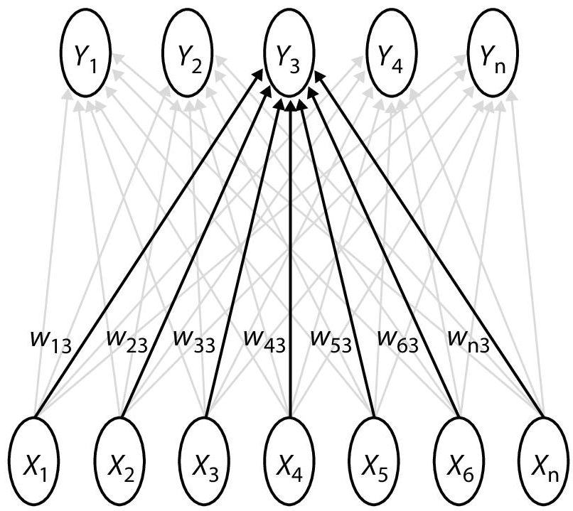 Schematic illustration of example of self-organizing map (SOM).