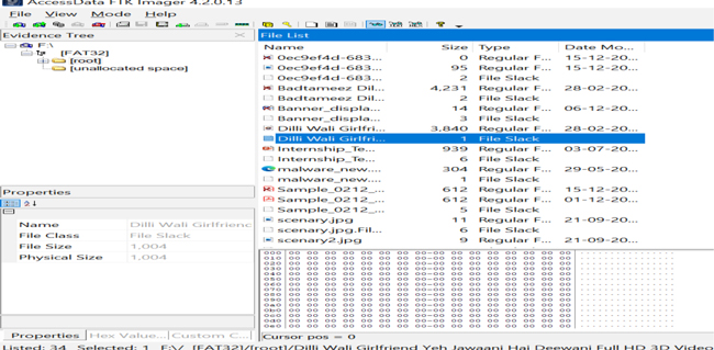 A screenshot of image duplication of a USB using FTK toolkit.