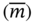 left-parenthesis m overbar right-parenthesis