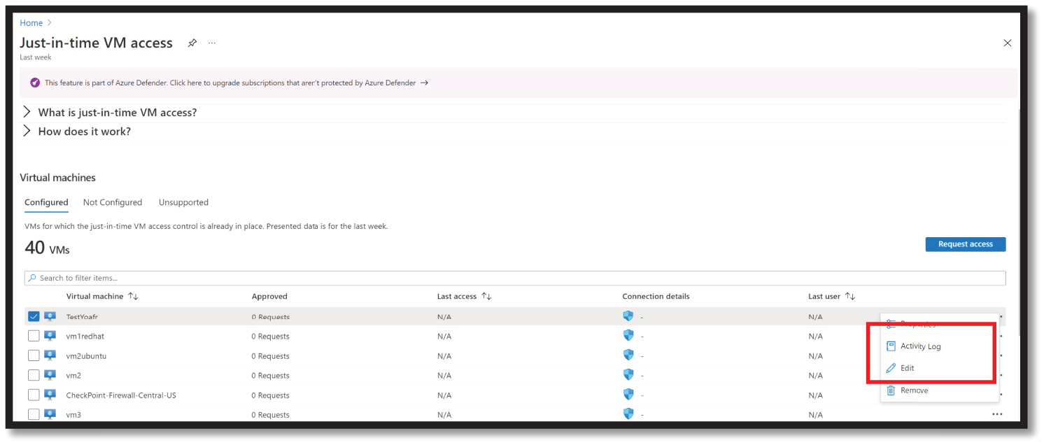 Snapshot of Download the activity log