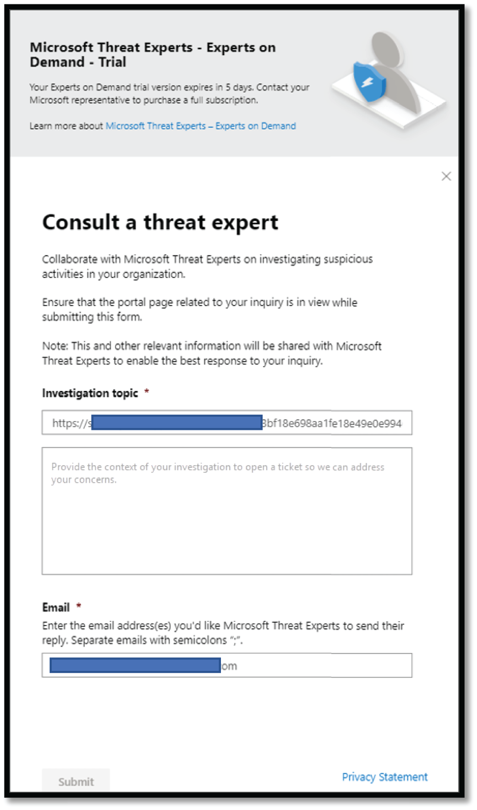 Snapshot of MTE screen