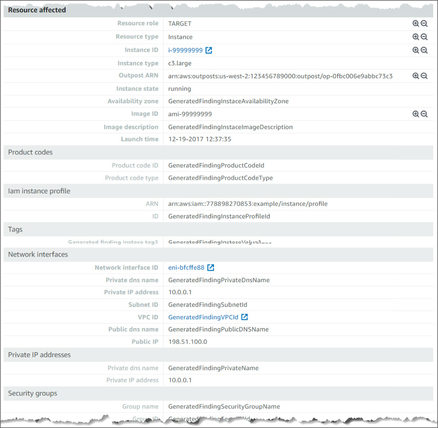 Snapshot of Backdoor:EC2/C&CActivity.B!DNS screen