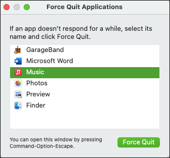 Snapshot shows the force a recalcitrant application to take off.