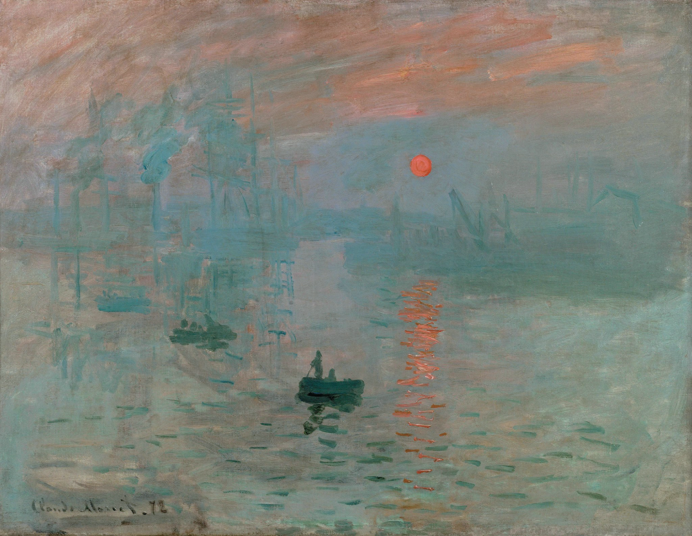 Photo depicts impression, Sunrise by Claude Monet