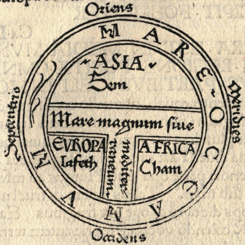 Schematic illustration of T and O map by Isidore of Seville Isidore of Seville / Wikimedia Commons / Public domain