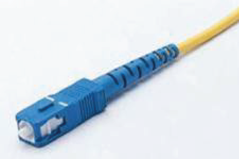 Photo depicts a sample SC connector