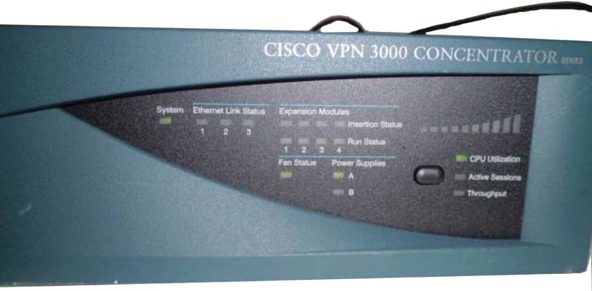 Schematic illustration of VPN headend