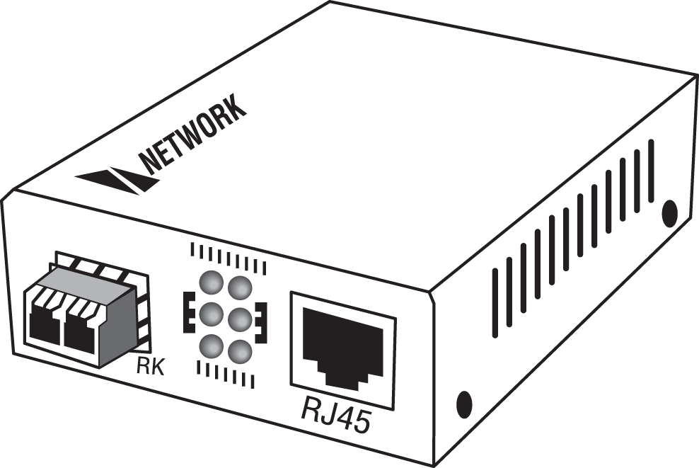 Schematic illustration of media converter