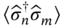 left pointing angle ModifyingAbove sigma With Ì‚ Subscript n Superscript dagger Baseline ModifyingAbove sigma With Ì‚ Subscript m Baseline right pointing angle