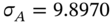 sigma Subscript upper A Baseline equals 9.8970