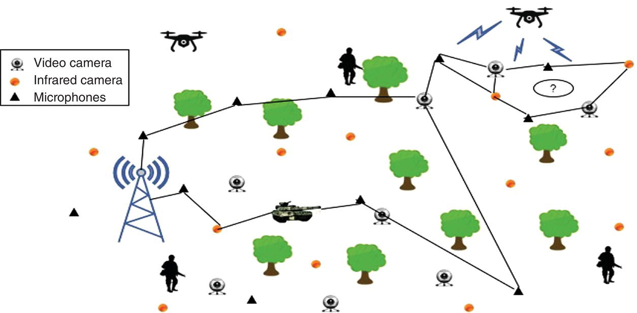 Schematic illustration of multimedia WSNs.