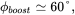 phi Subscript b o o s t Baseline asymptotically-equals 60 degree comma