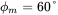 phi Subscript m Baseline equals 60 degree