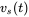 v Subscript s Baseline left-parenthesis t right-parenthesis