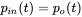 p Subscript i n Baseline left-parenthesis t right-parenthesis equals p Subscript o Baseline left-parenthesis t right-parenthesis