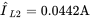 ModifyingAbove upper I With caret Subscript upper L Baseline 2 Baseline equals 0.0442 normal upper A