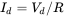 upper I Subscript d Baseline equals upper V Subscript d Baseline slash upper R