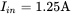 upper I Subscript i n Baseline equals 1.25 normal upper A