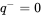 q Superscript minus Baseline equals 0