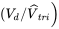 left-parenthesis upper V Subscript d Baseline slash ModifyingAbove upper V With ˆ Subscript t r i Baseline right-parenthesis