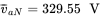 v overbar Subscript a upper N Baseline equals 329.55 normal upper V