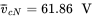 v overbar Subscript c upper N Baseline equals 61.86 normal upper V