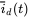 ModifyingAbove i With bar Subscript d Baseline left-parenthesis t right-parenthesis